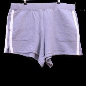 Madewell Lavander Shorts Terry Cloth White Side Strips Pull On Retro Women’s XXL